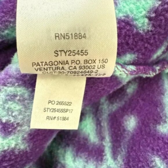 Patagonia Snap T Synchilla Womens Ikat Big Fish medium Purple - Picture 7 of 7
